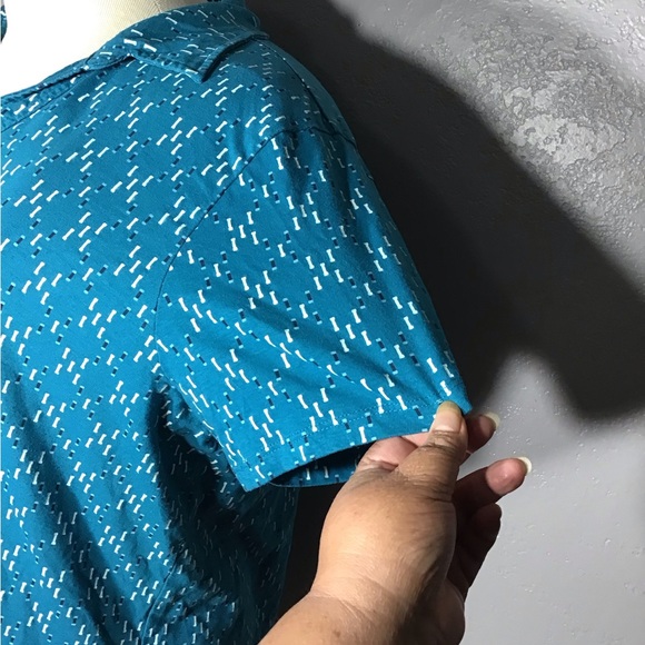 Riders By Lee Women’s Top Size 2X Color Blue/White Short Sleeve 100% Cotton. - Picture 8 of 12